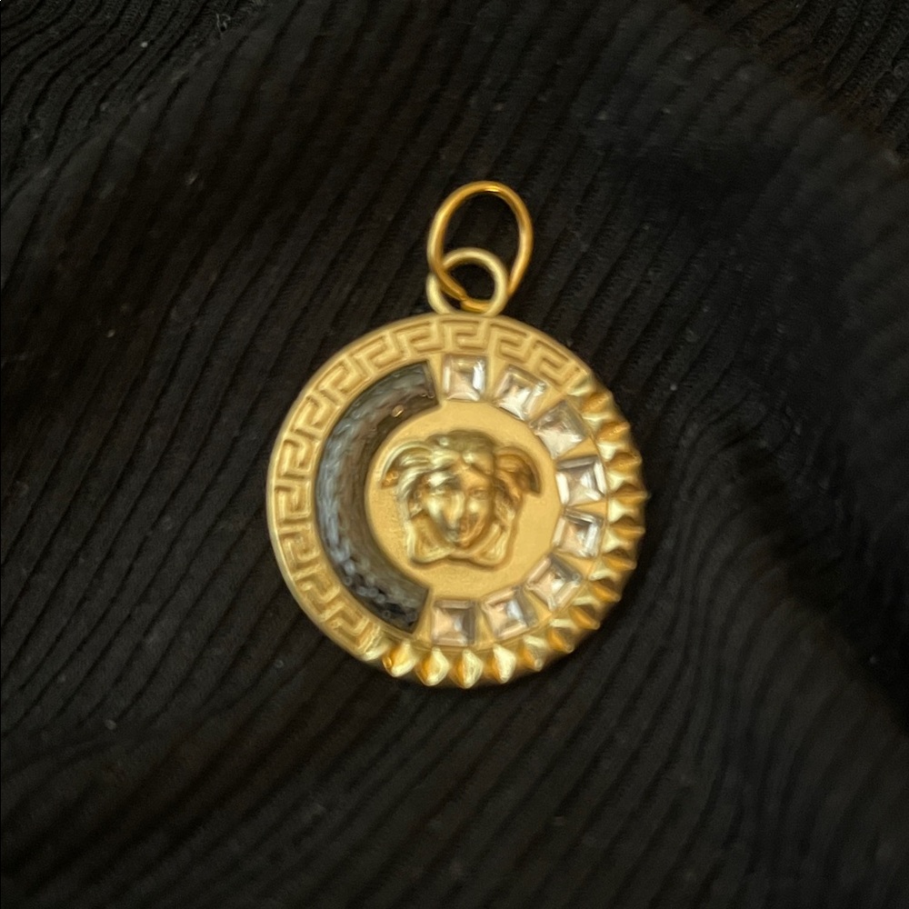 Versace Gold and Black Medusa Pendant